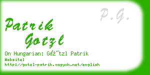 patrik gotzl business card